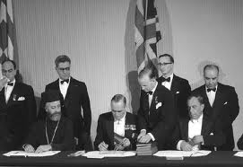 Signing the agreement on the independence of Cyprus