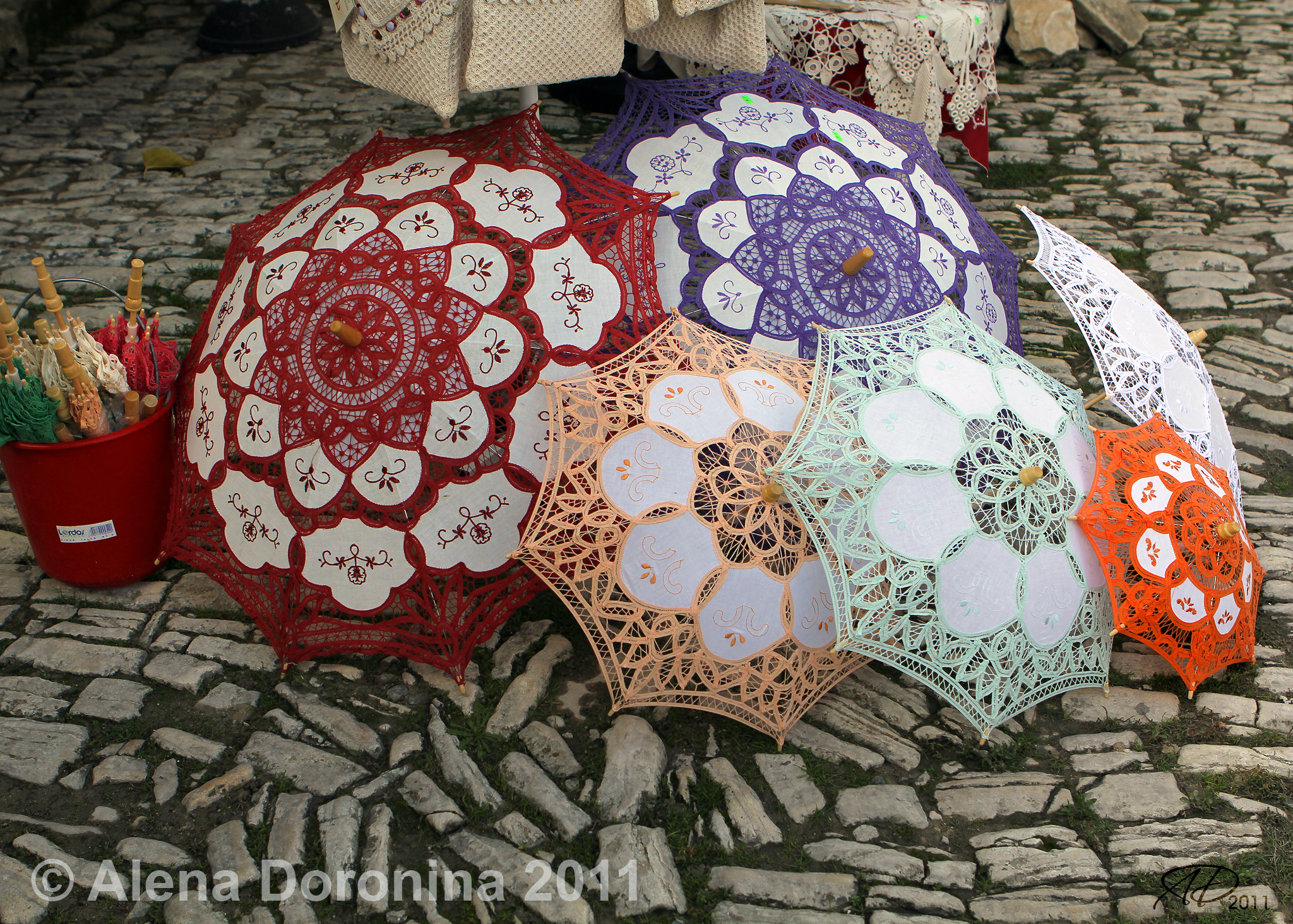umbrellas at Omodos