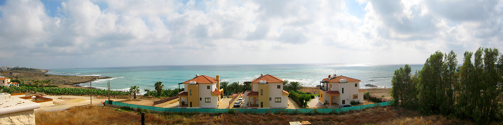 houses by the sea at Paphos