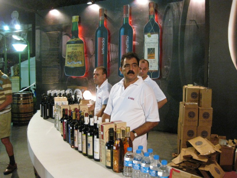a presentation of Cypriot wines